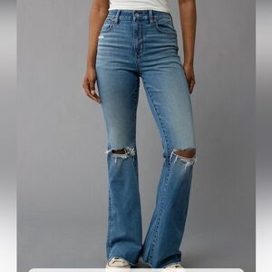 Women's American Eagle super high rise flare next level stretch